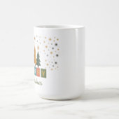 Weihnachtskarte im Stil der Mitte des 20. Jahrhund Kaffeetasse (Mittel)