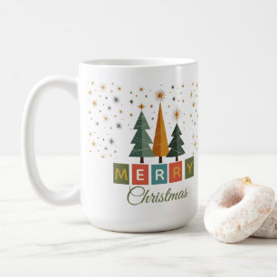 Weihnachtskarte im Stil der Mitte des 20. Jahrhund Kaffeetasse
