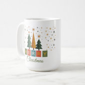Weihnachtskarte im Stil der Mitte des 20. Jahrhund Kaffeetasse (Vorderseite Links)