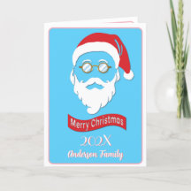 Weihnachtskarte im Stil des Santa Hipster