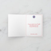 Weihnachtskarte im Stil des Weihnachtsmannes im St Dankeskarte (Innenseite)