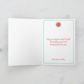 Weihnachtskarte im Stil des Weihnachtsmannes im St Dankeskarte (Innenseite)