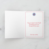 Weihnachtskarte im Stil des Weihnachtsmannes im St Dankeskarte (Innenseite)