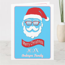 Weihnachtskarte im Stil des Weihnachtsmannes im St