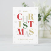 Weihnachtskarte im Stil eines Glamours. Karte (Stehend Vorderseite)