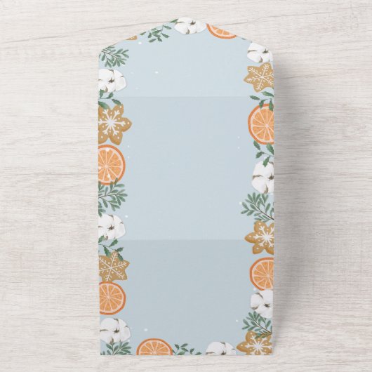 Weihnachtskarte im Süden - Teilung der Rezept All In One Einladung (Außenbereich)