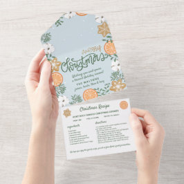 Weihnachtskarte im Süden - Teilung der Rezept All In One Einladung