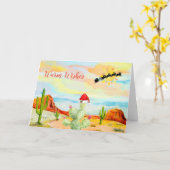 Weihnachtskarte im Südwesten der Kaktus Karte (Gelbe Blume)