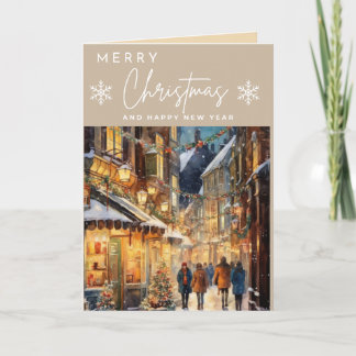 Weihnachtskarte im Vintage-Stil Feiertagskarte