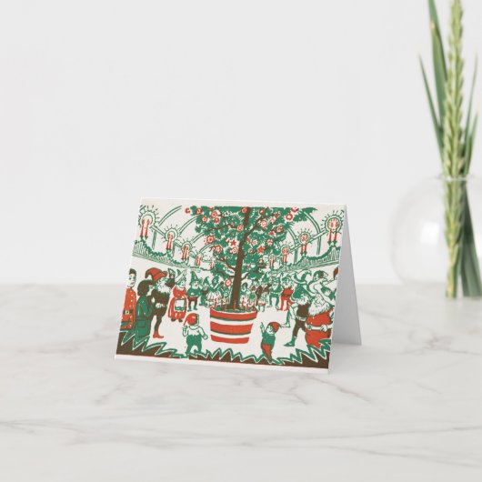 Weihnachtskarte im Vintagen Stil Feiertagskarte (Vorderseite)