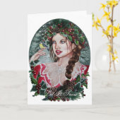 Weihnachtskarte im Winter Karte (Gelbe Blume)