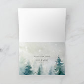 Weihnachtskarte im Winter mit Schnee Karte (Innenseite)