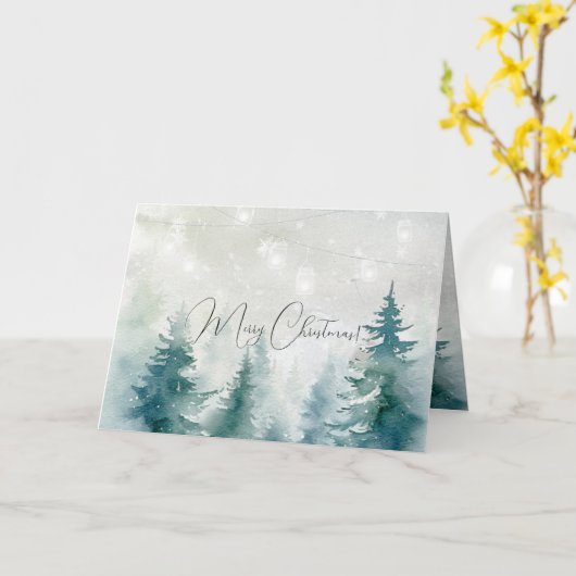 Weihnachtskarte im Winter mit Schnee Karte (Gelbe Blume)