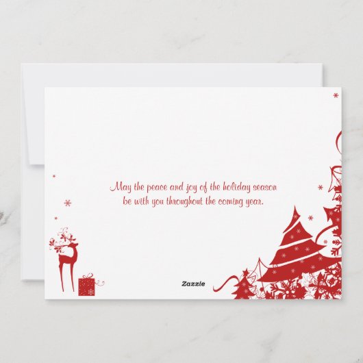 Weihnachtskarte | Imitats Feiertagskarte (Rückseite)