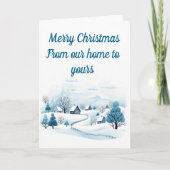 Weihnachtskarte in der Winterstadt Karte (Vorderseite)