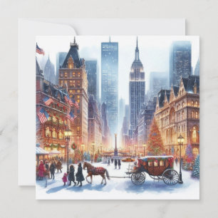 Weihnachtskarte in New York Feiertagskarte