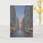 Weihnachtskarte in New York Karte (Gelbe Blume)