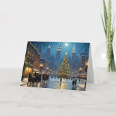 Weihnachtskarte in New York Karte (Vorderseite)