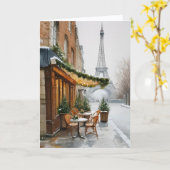 Weihnachtskarte in Paris Karte (Gelbe Blume)
