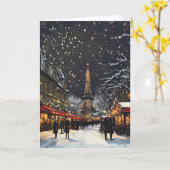Weihnachtskarte in Paris Karte (Gelbe Blume)