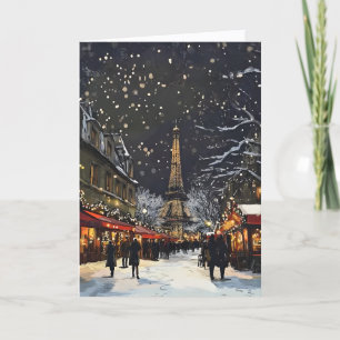 Weihnachtskarte in Paris Karte