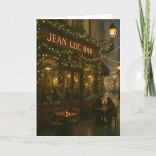 Weihnachtskarte in Paris Karte