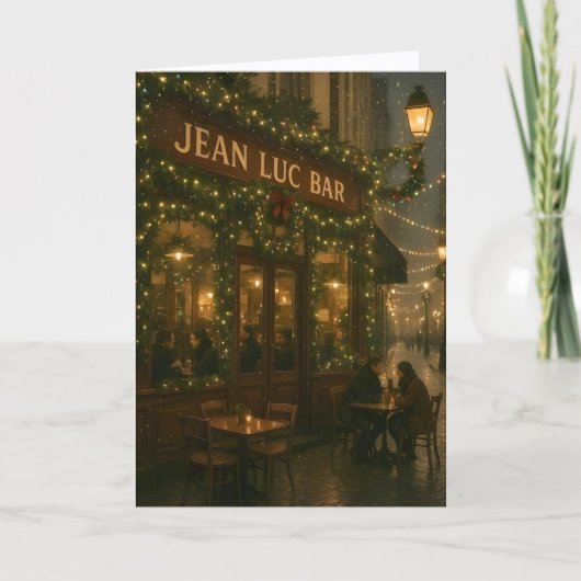 Weihnachtskarte in Paris Karte (Vorderseite)