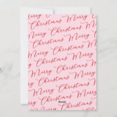 Weihnachtskarte in Rosa Feiertagskarte (Rückseite)