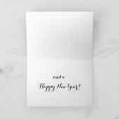 Weihnachtskarte in Schwarz und Weiß Karte (Innenseite)