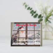 Weihnachtskarte ins polnische Wesołych Świąt Neuja Postkarte (Stehend Vorderseite)