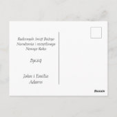 Weihnachtskarte ins polnische Wesołych Świąt Neuja Postkarte (Rückseite)