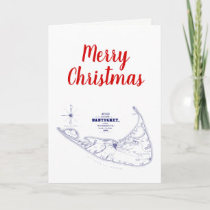 Weihnachtskarte Insel Nantucket Vintage Karte Mari