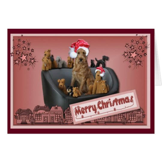 Weihnachtskarte Irish Terrier Karte