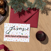 Weihnachtskarte: Jesus im Herzen der Weihnachtszei Mitteilungskarte