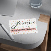 Weihnachtskarte: Jesus im Herzen der Weihnachtszei Mitteilungskarte