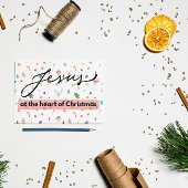 Weihnachtskarte: Jesus im Herzen der Weihnachtszei Mitteilungskarte