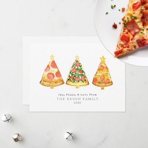 Weihnachtskarte Joy Pizzas Love Christmas Feiertagskarte