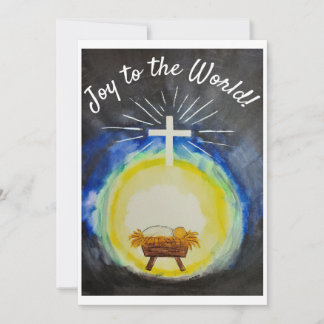 Weihnachtskarte "Joy to the World" Feiertagskarte