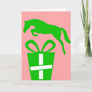 WEIHNACHTSKARTE JUMP GIFT DANKESKARTE