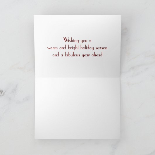 Weihnachtskarte "Kanadisches PferdeSchlitten" Feiertagskarte (Innenseite)