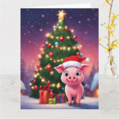 Weihnachtskarte Karte (Gelbe Blume)