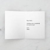 Weihnachtskarte Karte (Innenseite)