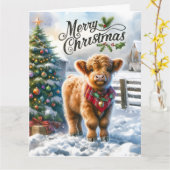 Weihnachtskarte Karte (Gelbe Blume)