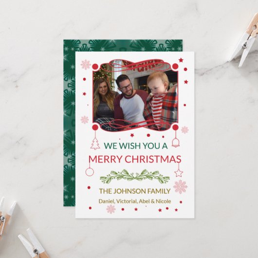 Weihnachtskarte Karte (Vorderseite/Rückseite Beispiel)