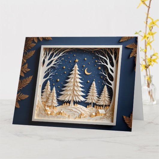 Weihnachtskarte Karte (Gelbe Blume)