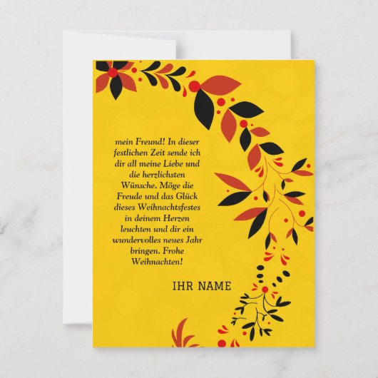 Weihnachtskarte Karte (Rückseite)