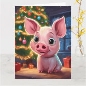 Weihnachtskarte Karte (Gelbe Blume)