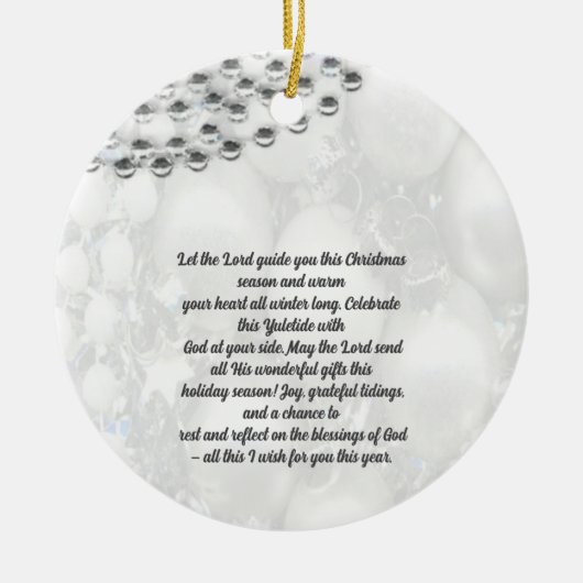 Weihnachtskarte Keramik Ornament (Vorne)