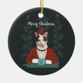 Weihnachtskarte Keramik Ornament