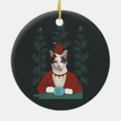 Weihnachtskarte Keramik Ornament (Hinten)